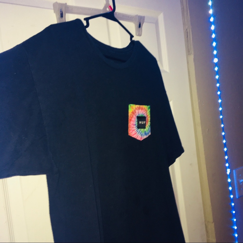 HUF tie dye pocket tee